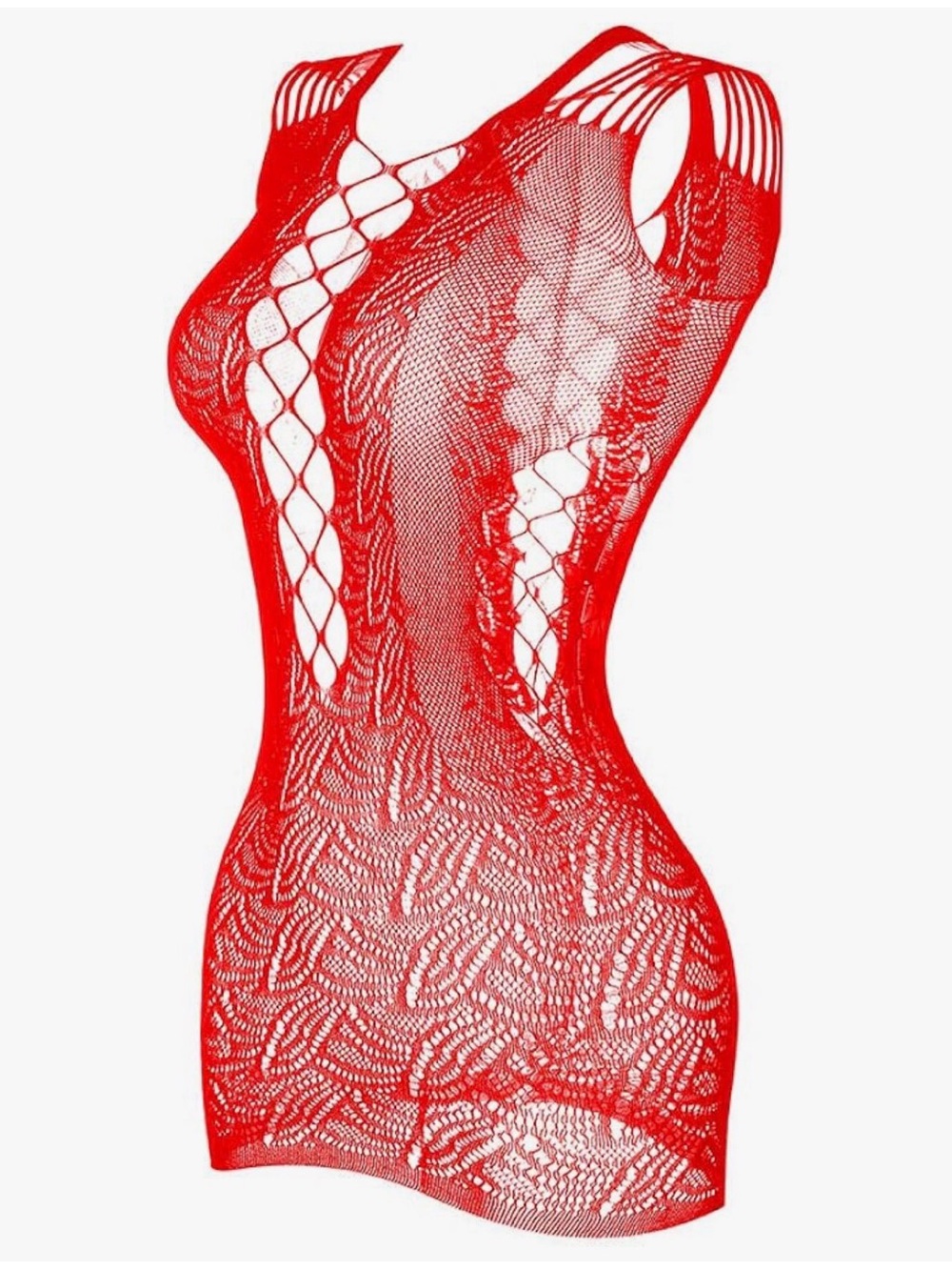 Women's Mesh Lingerie Fishnet Babydoll Mini Dress Free Size
